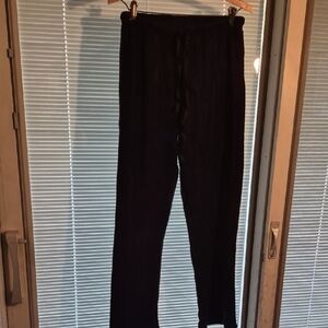 North 15 Soft Fleecy Elastic/drawstring Black Women's Pants Relaxing Size Small